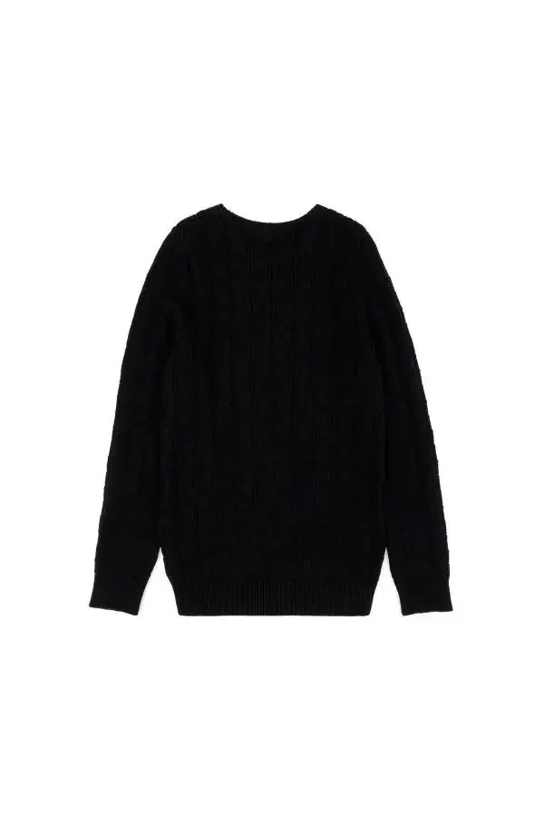 Boy's Black Basic Crew Neck Sweater 50269032-VR046 - 5