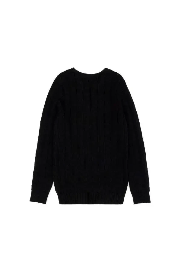 Boy's Black Basic Crew Neck Sweater 50269032-VR046 - 2