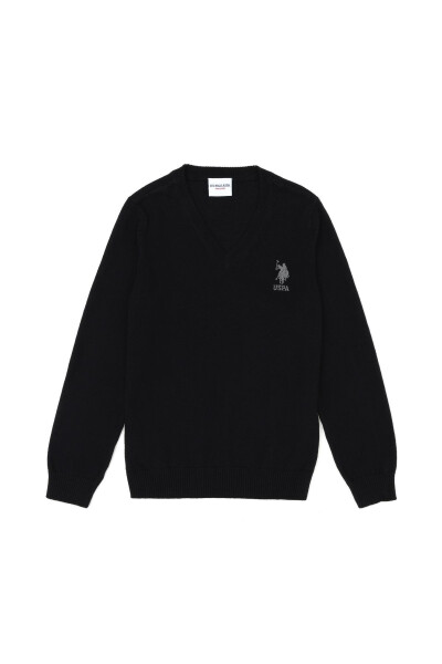 Boys Black Basic Sweater 50269415-VR046 - 7