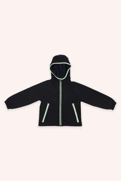 Boys' Black Hoodie Sweatshirt - PANÇO