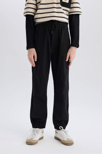 Boys Black Jogger Pants - 5