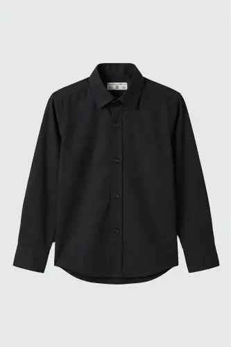 Boy's Black Shirt-Black - 4