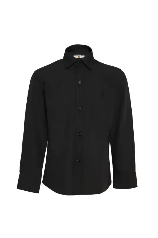 Boy's Black Shirt-Black - 1