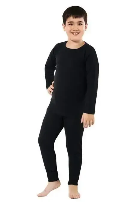 Boys' Black Thermal Base Layer Set - 1