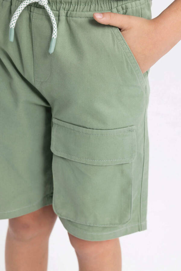 Boys' Cargo Fit Gabardine Shorts Green - 5