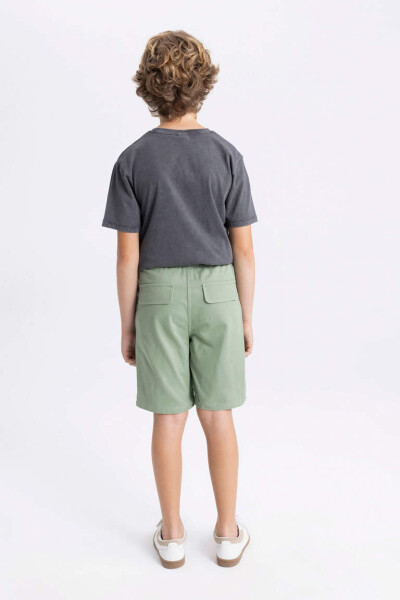 Boys' Cargo Fit Gabardine Shorts Green - 7