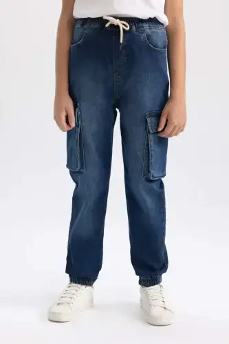 Boys Cargo Jogger Elastic Waistband Jean Pants B5447a824sp - 4