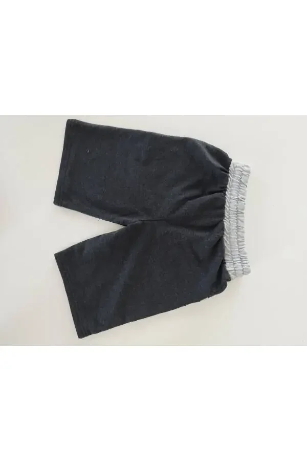 Boys' Charcoal Grey Pocket Printed Shorts Capri - 2