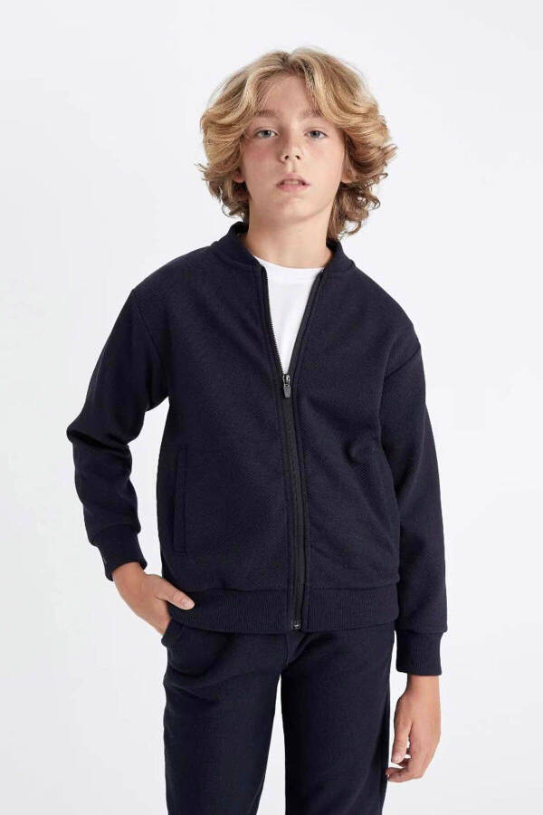 Boy's College Neck Bomber Jacket D2803A824AU - 1