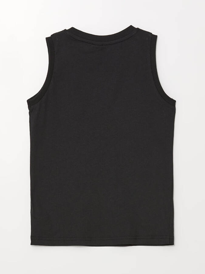 Boys' Comfortable Fit Bike Neck Printed Tank Top - 4