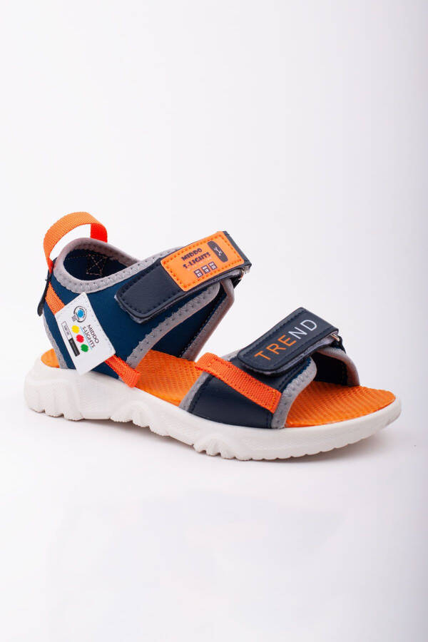 Boys' Comfortable Soft Everyday Sandals with Velcro - 7