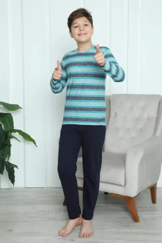 Boy's Cotton Pajama Set 20413 - BÜYÜKBEDENIZ (1)