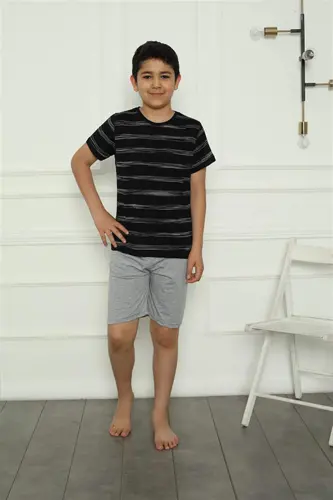 Boys' Cotton Shorts Pajama Set 20392 - 2