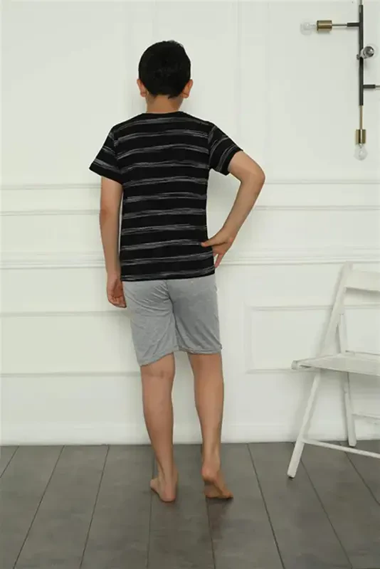 Boys' Cotton Shorts Pajama Set 20392 - 4