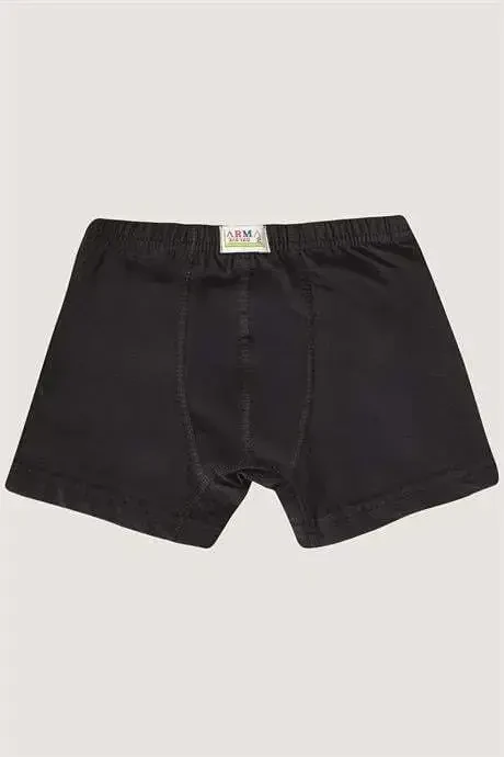 Boys Cotton Soft and Flexible Lycra Boxer 3-Pack Black - 2