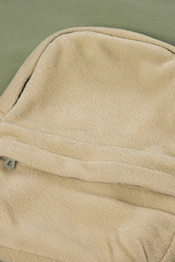 Boy's Detailed Baggy Khaki Sweatshirt - 3