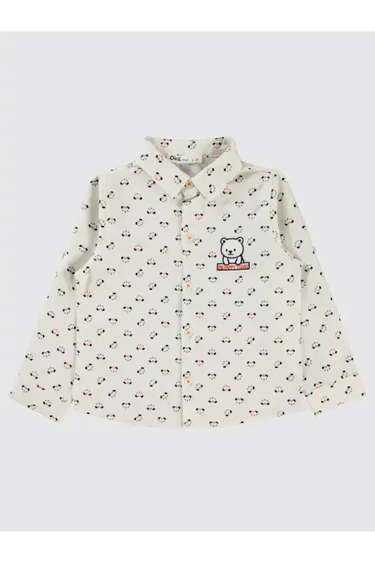 Boys Erkak Bolalar Ko'ylak 2-5 Yosh Bej - 1