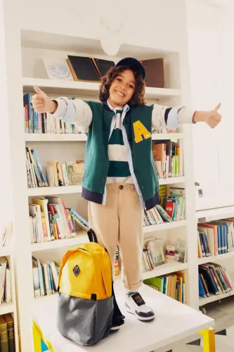 Boys Gabardine School Trousers-Beige - DEFACTO (1)