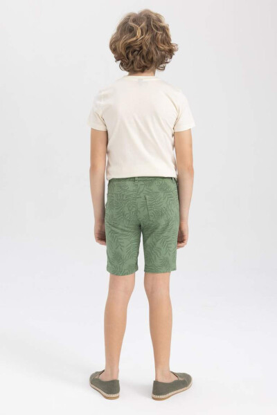 Boys Gabardine Shorts Green - 6