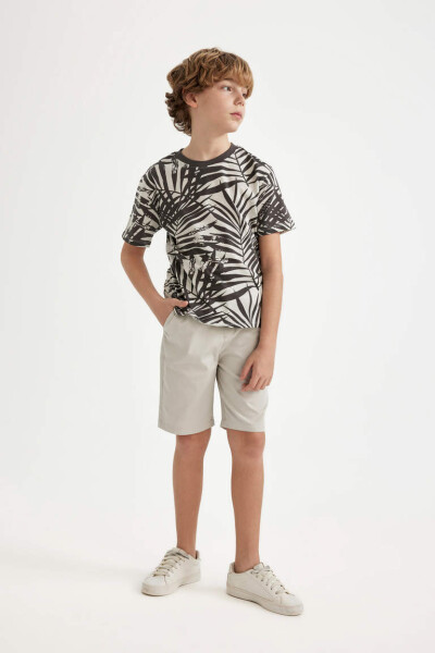 Boys Gabardine Shorts Light Gray - 2