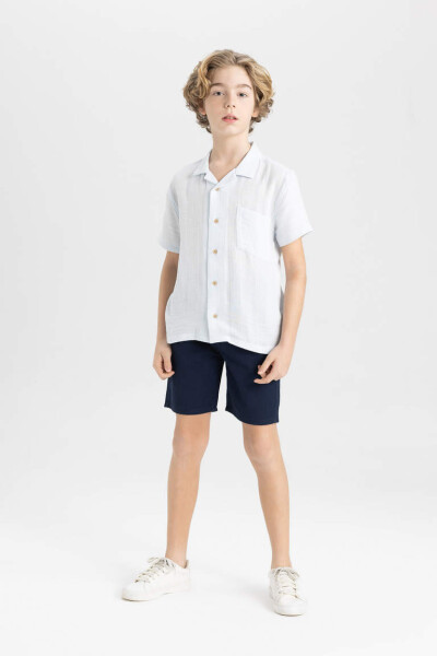 Boys Gabardine Shorts Navy Blue - 2