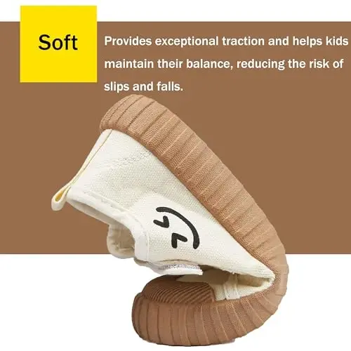 Boy's Girl's Toddlers Canvas Shoes Slip-On Lightweight Kids Sneakers Hook and Loops Casual Skin-Friendly Walking Running Shoes with Multicolor Sole (Toddler/Little Kids) - 5