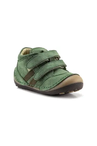 Boy's Green Leather Orthopedic Support First Step Boots - MNPC (1)
