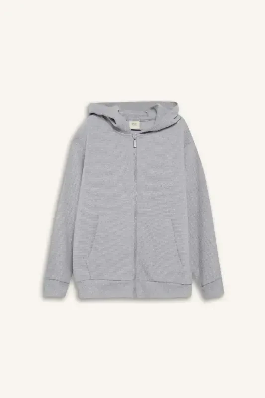 Boys Grey Hooded School Cardigan T7468a623au-Grey - 6