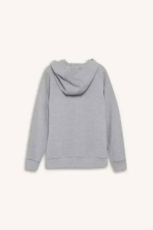 Boys Grey Hooded School Cardigan T7468a623au-Grey - 8