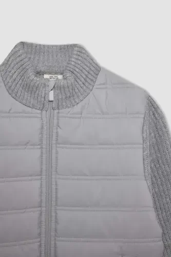 Boy's Half Fisherman Collar Knit Cardigan C1765A824AU - DEFACTO (1)