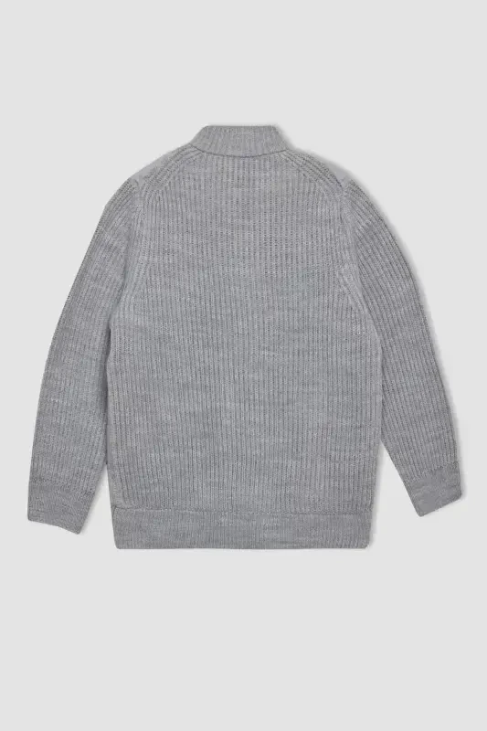 Boy's Half Fisherman Collar Knit Cardigan C1765A824AU - 3