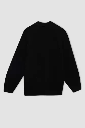 Boy's Half Fisherman Collar Knit Zippered Cardigan C2228A824AU - 3