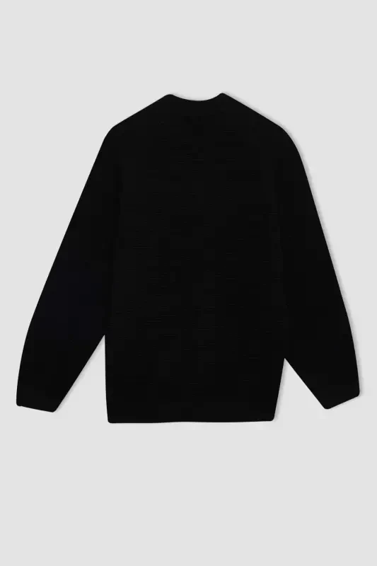 Boy's Half Fisherman Collar Knit Zippered Cardigan C2228A824AU - 3