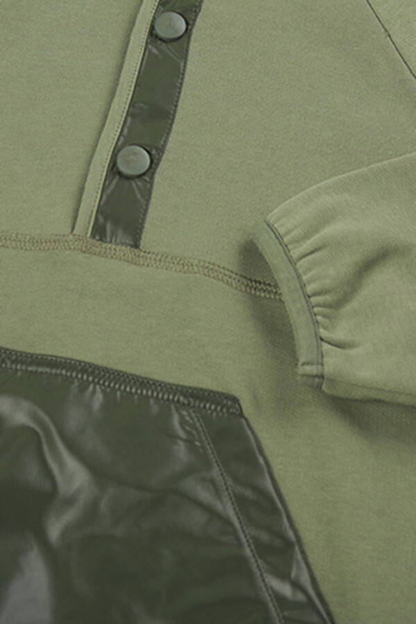 Boys' Hooded Khaki Sweatshirt - 2