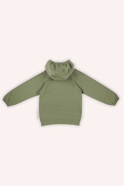 Boys' Hooded Khaki Sweatshirt - 3