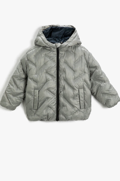 Boys' Hooded Quilted Puffer Jacket - 1