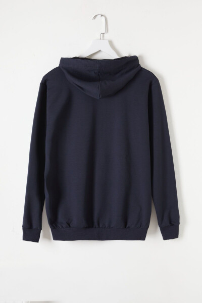 Boys' Hooded Zip-Up Navy School Jacket 16195 - 8