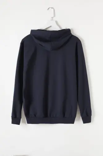 Boys' Hooded Zip-Up Navy School Jacket 16195 - 2
