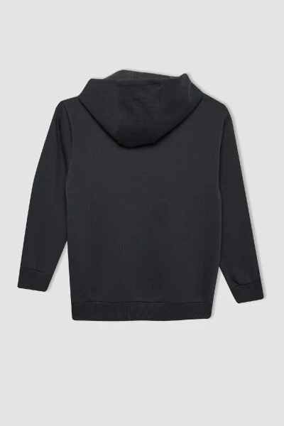 Boys' Hooded Zip-Up School Jacket X7382A624AU - 7