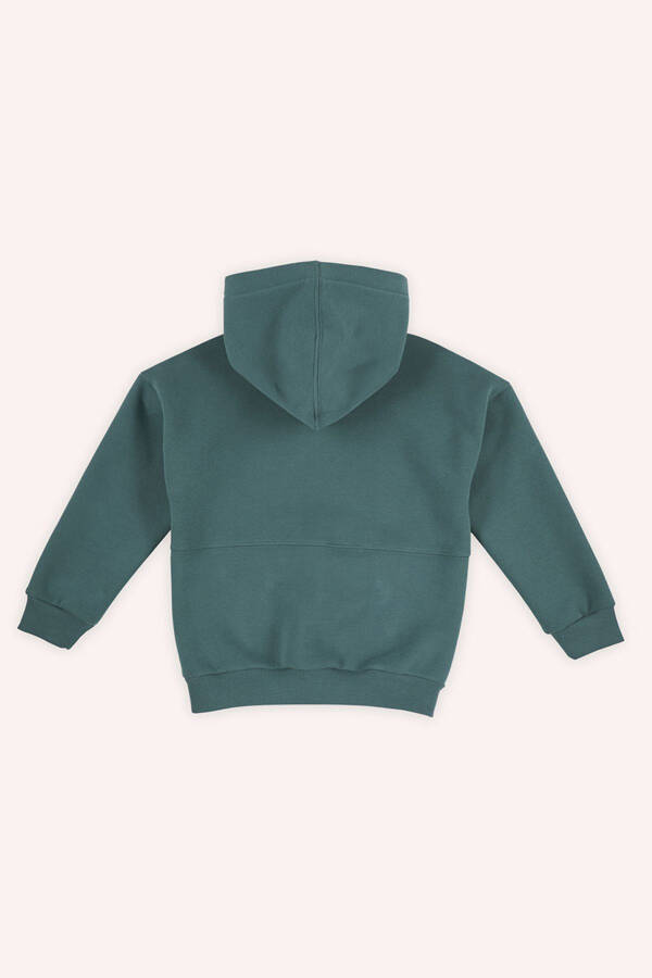 Boys Hoodie Green Sweatshirt - 2
