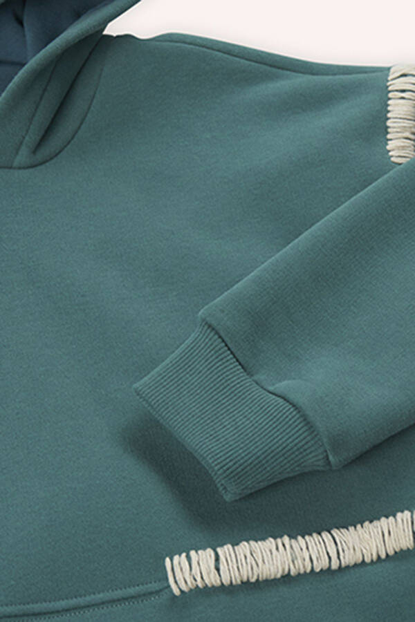 Boys Hoodie Green Sweatshirt - 3