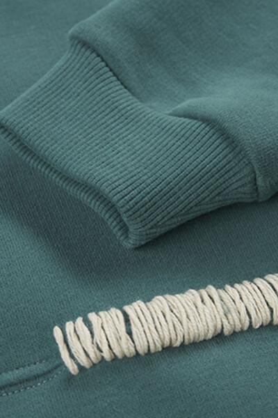 Boys Hoodie Green Sweatshirt - 4