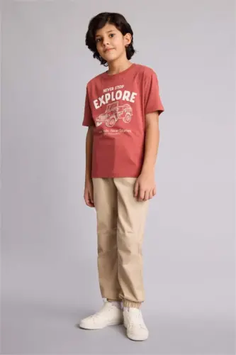Boys Jogger Pants Beige - DEFACTO (1)