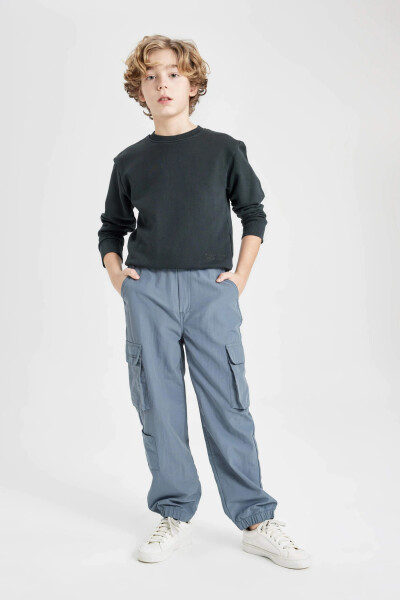 Boys' Jogger Pants Parachute Open Indigo - 9