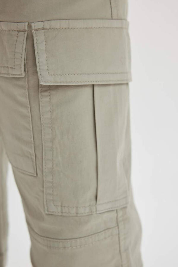 Boys Jogger Straight Leg Gabardine Pants Beige - 8