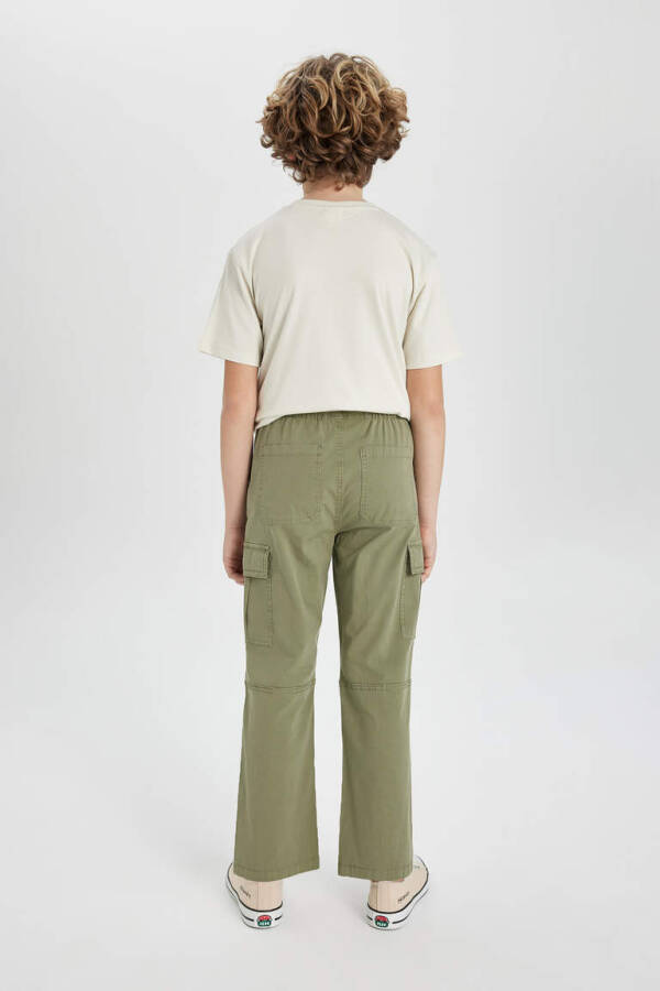 Boys Jogger Straight Leg Gabardine Trousers Khaki - 6