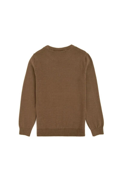 Boys' Khaki Crew Neck Sweater 50293025-vr027 - 5