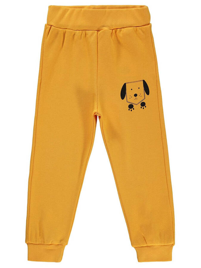 Boys Kids Tracksuit Bottoms 2-5 Years Mustard - 3