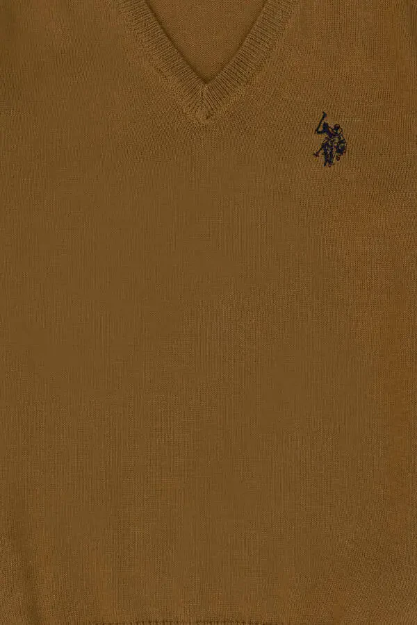 Boys' Light Khaki Basic Sweater 50275849-VR183 - 6