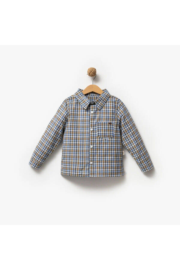 Boys' Long Sleeve Plaid Shirt - 1